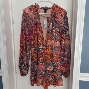 Forever 21 Floral Multicolor Bohemian Romper